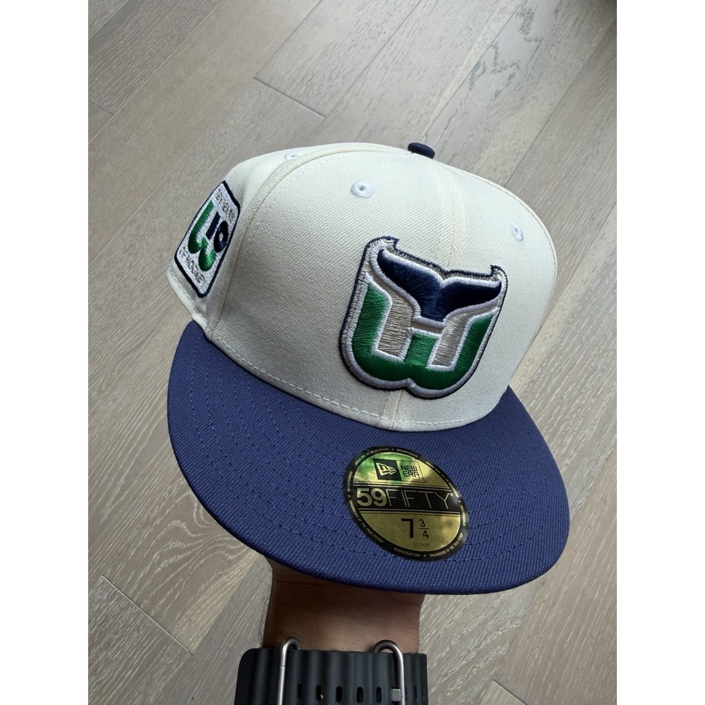 7 3/4 Hartford Whalers 10 Years 59FIFTY Fitted Hat New Era NHL Hockey ❤️✅ NWT